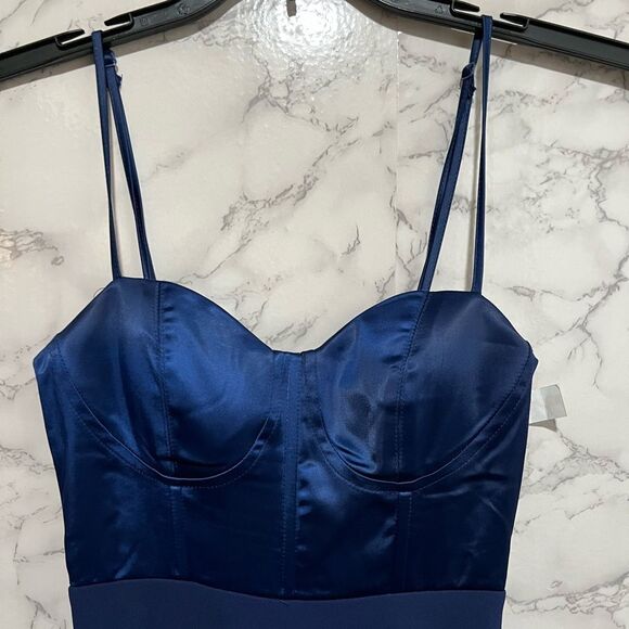 Lulus Best Part of Me Satin Bustier Chiffon Gown - Picture 4 of 10